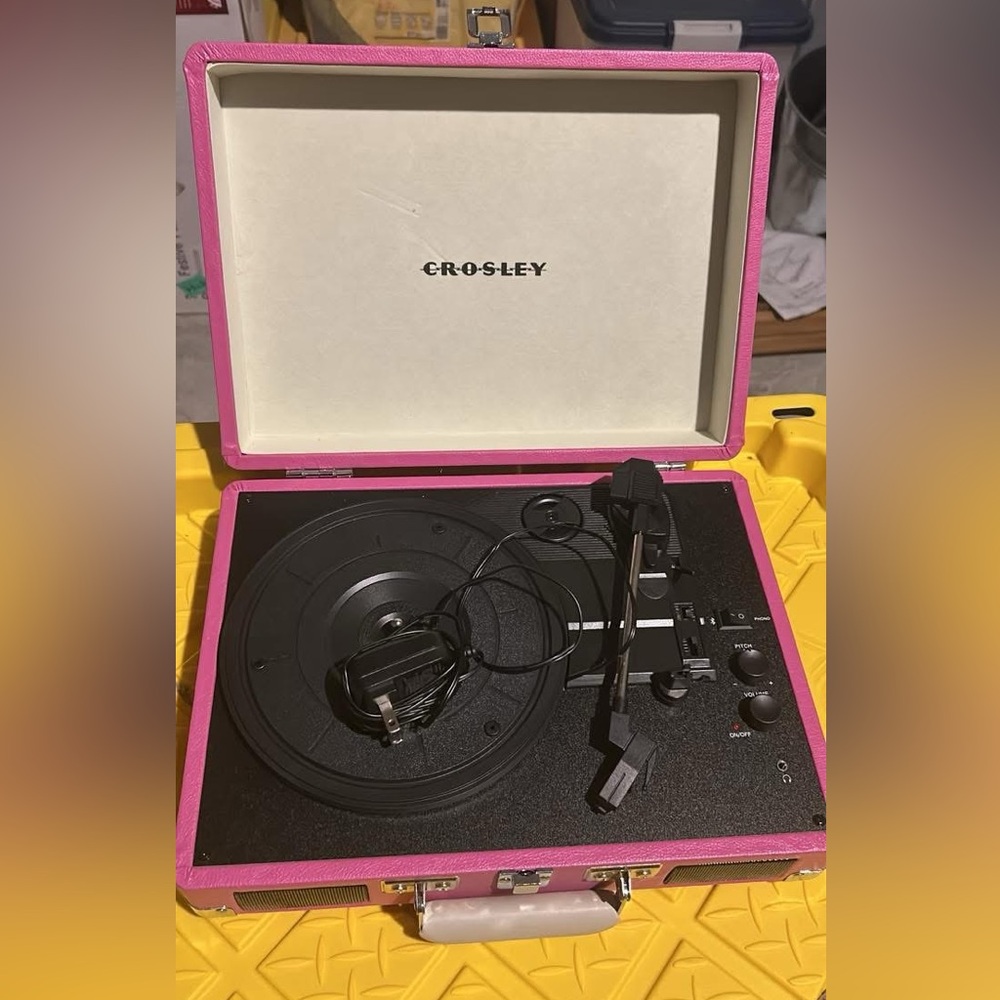 Crosley Black and Pink Turntable